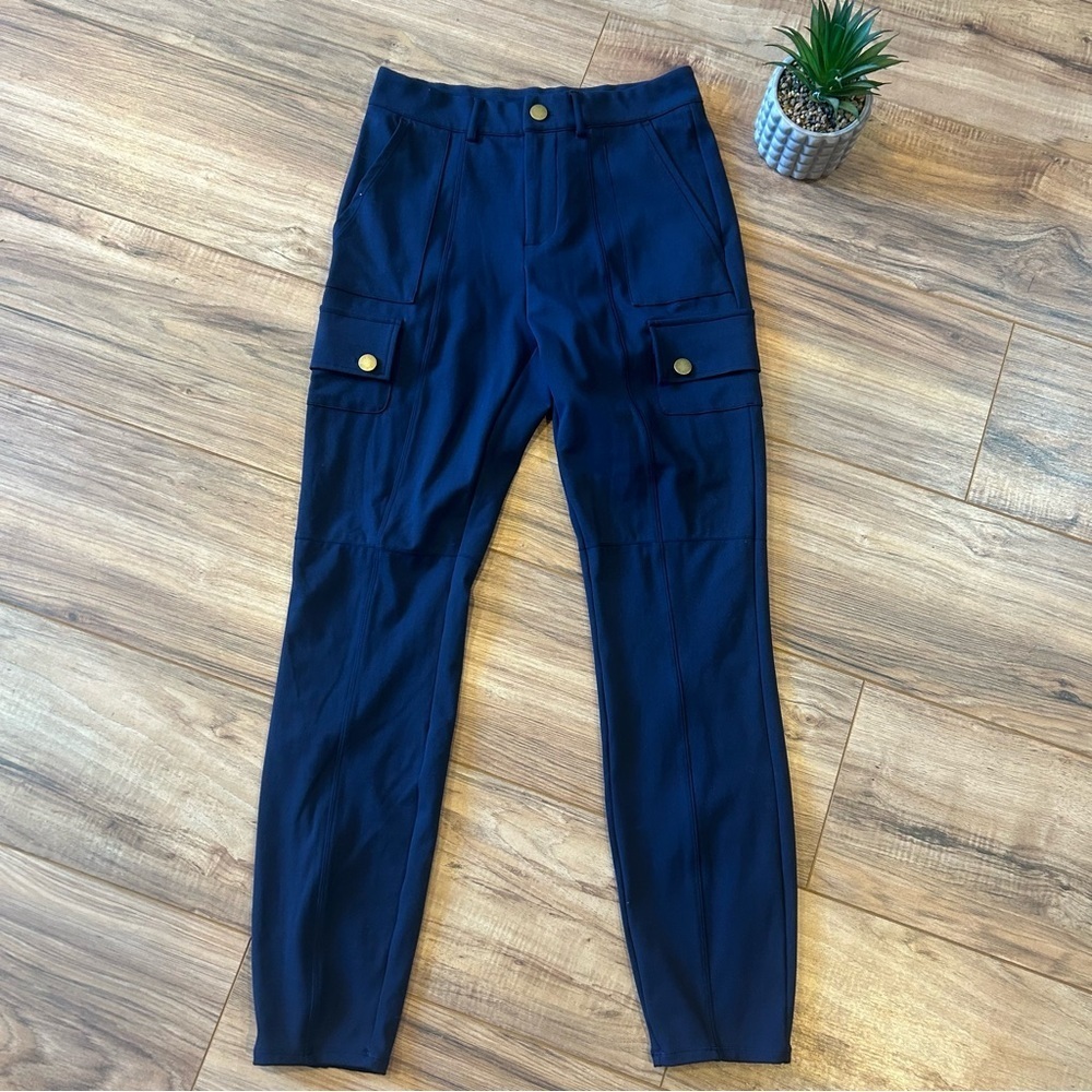 Halara High Waisted Cargo Work Pants lDark Blue Size Small Leggings
